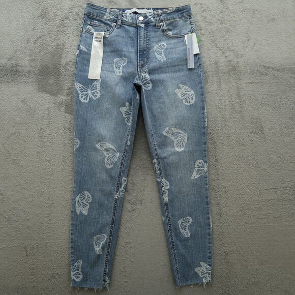 TinselTown Jeans Junior's Size 7 Mid-Rise Skinny Denim 27" Inseam Stretch NWT - Picture 1 of 16